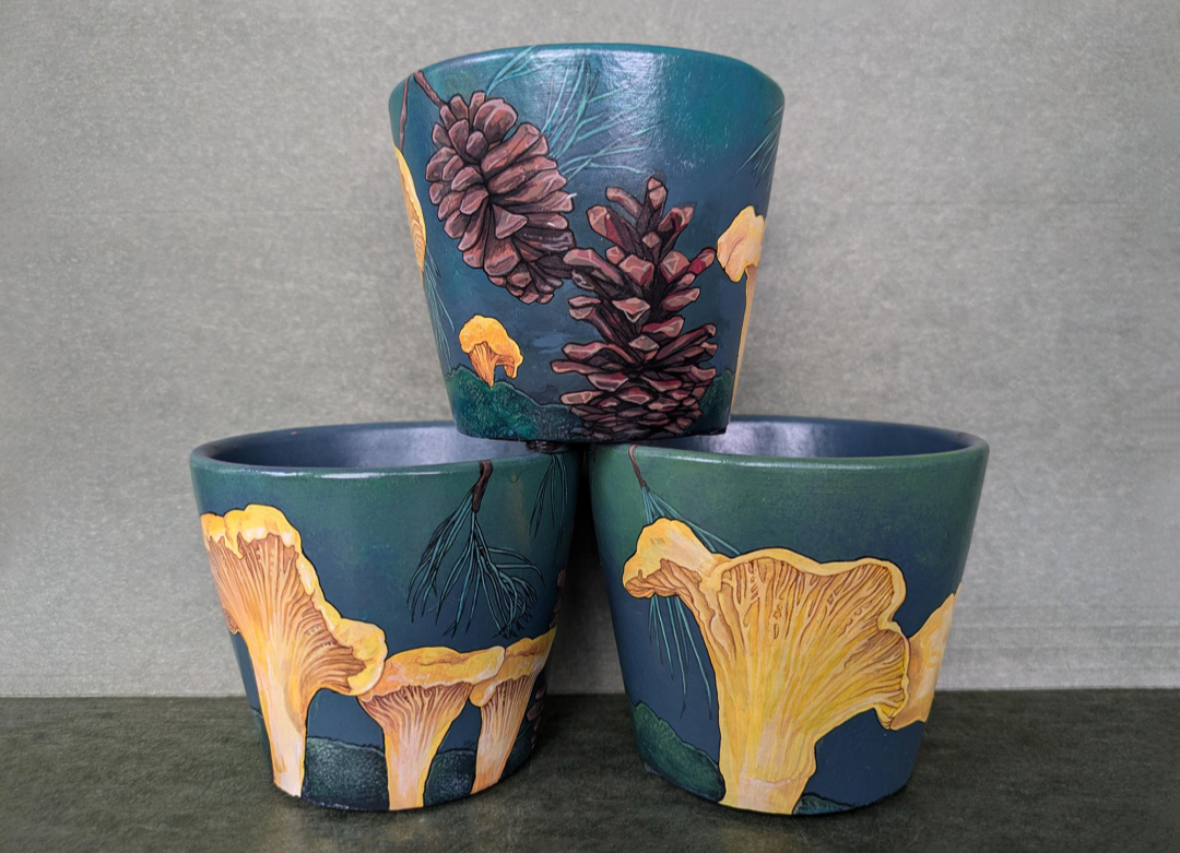 LInda Lu Arts Hand Painted Pots CC