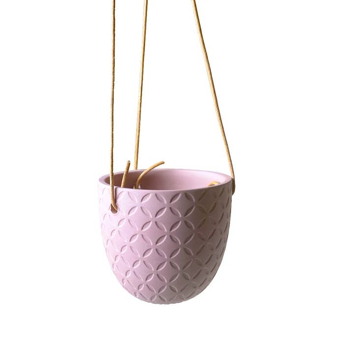 Virago Ceramic Hanging Planter with Cord