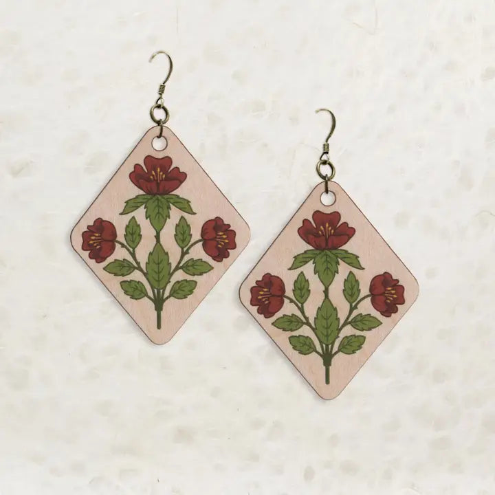 Eco Friendly Wood Earrings