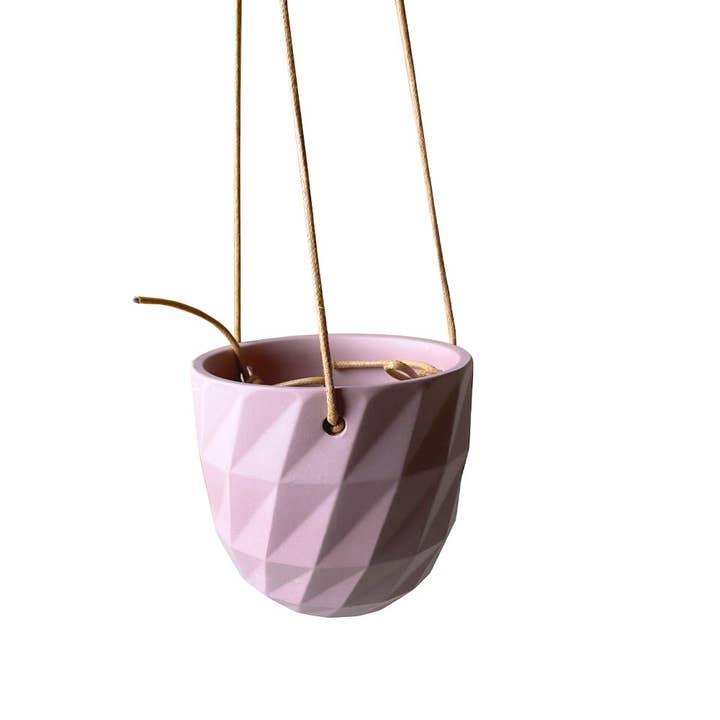 Virago Ceramic Hanging Planter with Cord