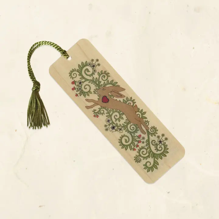 Eco-Friendly Fine Art Wood Bookmark with Tassel