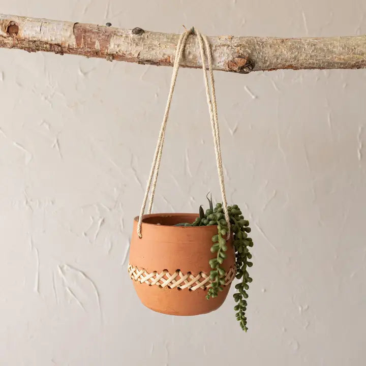 terracotta hanging planter Mesa Hanging Terracotta Planter FS