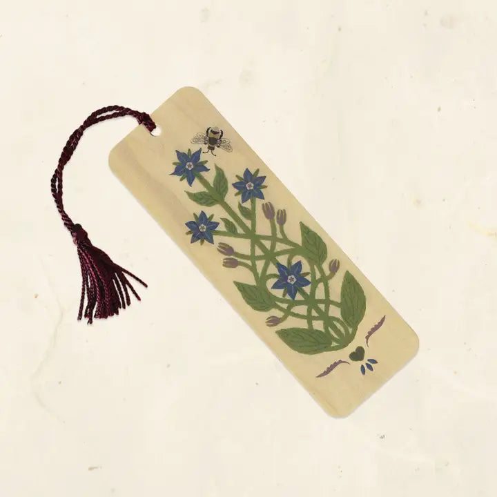 Eco-Friendly Fine Art Wood Bookmark with Tassel