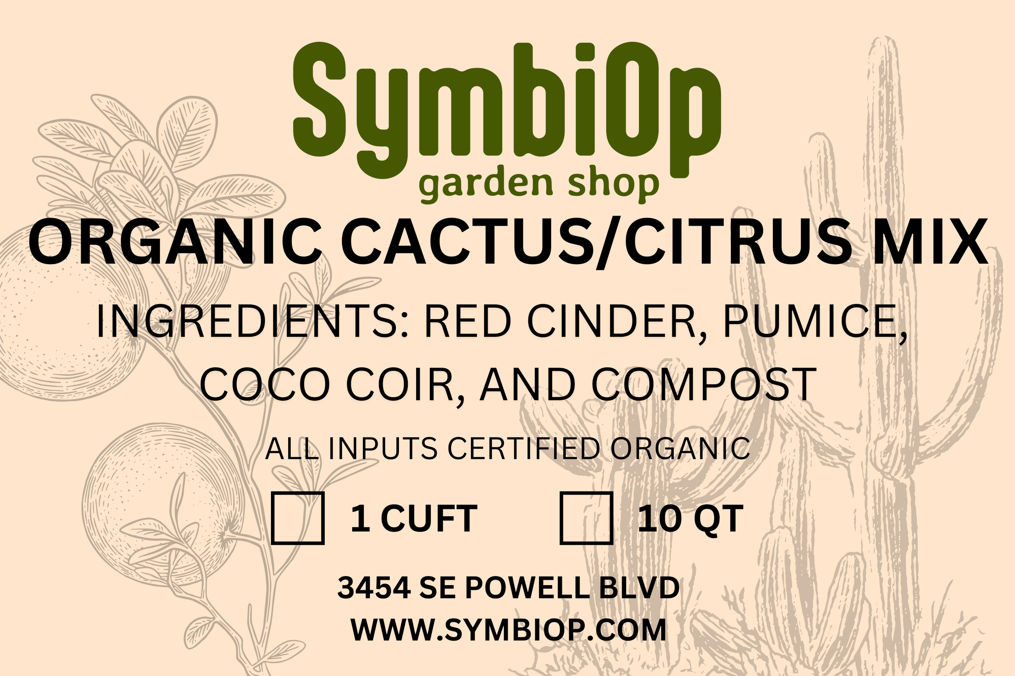 SymbiOp Peat-Free Organic Cactus Soil Mix