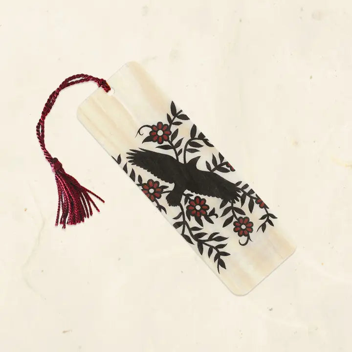 Eco-Friendly Fine Art Wood Bookmark with Tassel