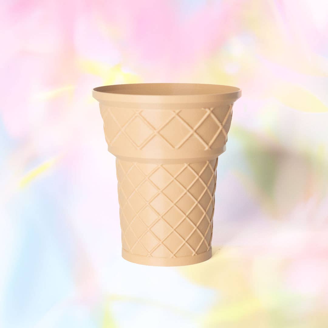3D Printed Ice Cream Cone Planter