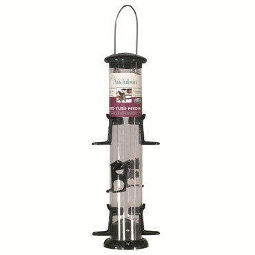 Audubon Green Plastic Tube Bird Feeder 2 lb