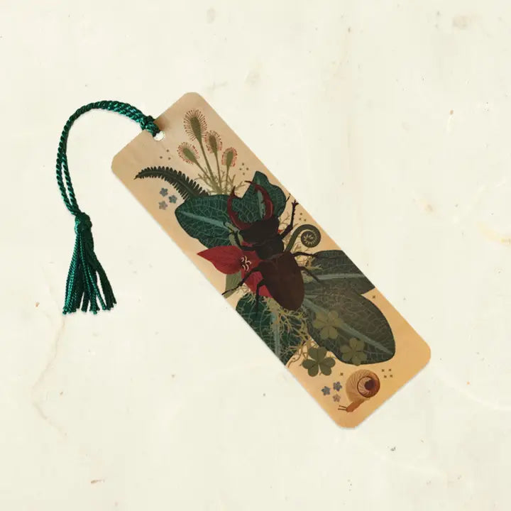 Eco-Friendly Fine Art Wood Bookmark with Tassel
