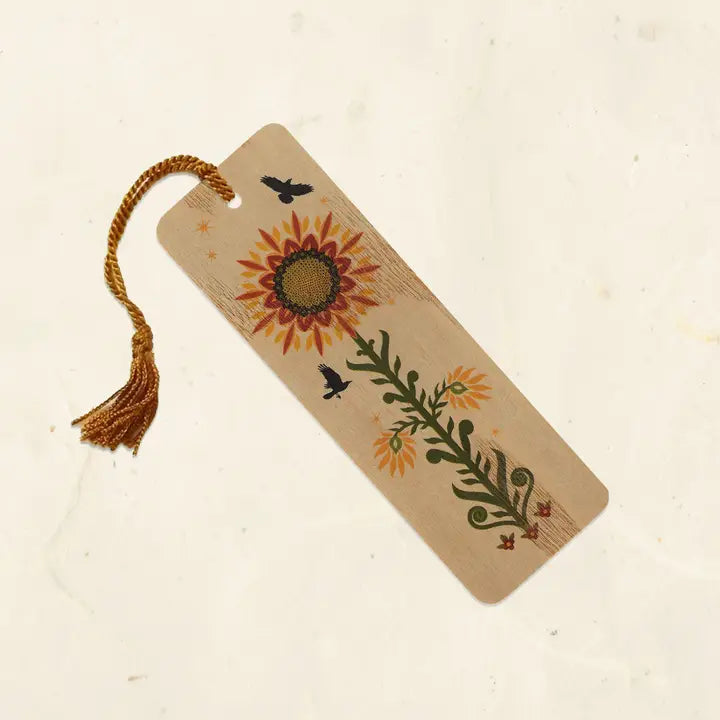 Eco-Friendly Fine Art Wood Bookmark with Tassel