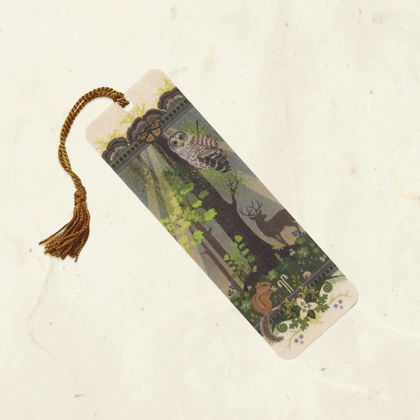 Eco-Friendly Fine Art Wood Bookmark with Tassel