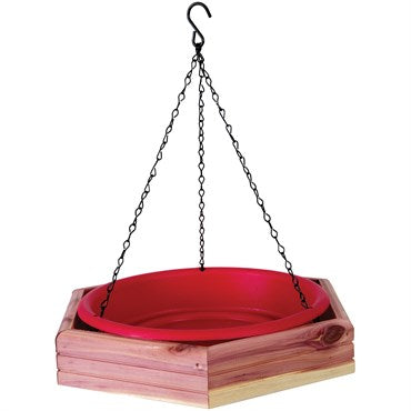 Cedar Hanging 2 in 1 Bird Bath & Feeder