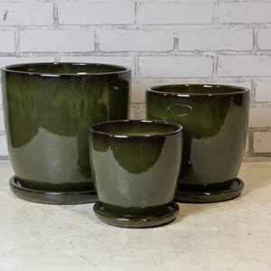 Milo Pot w/Attached Saucer