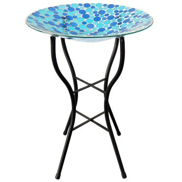Gardener Select Mosaic Glass Birdbath