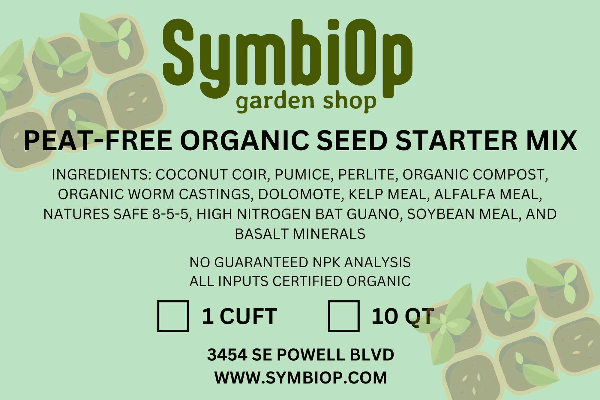 SymbiOp Peat-Free Organic Seed Starter Mix