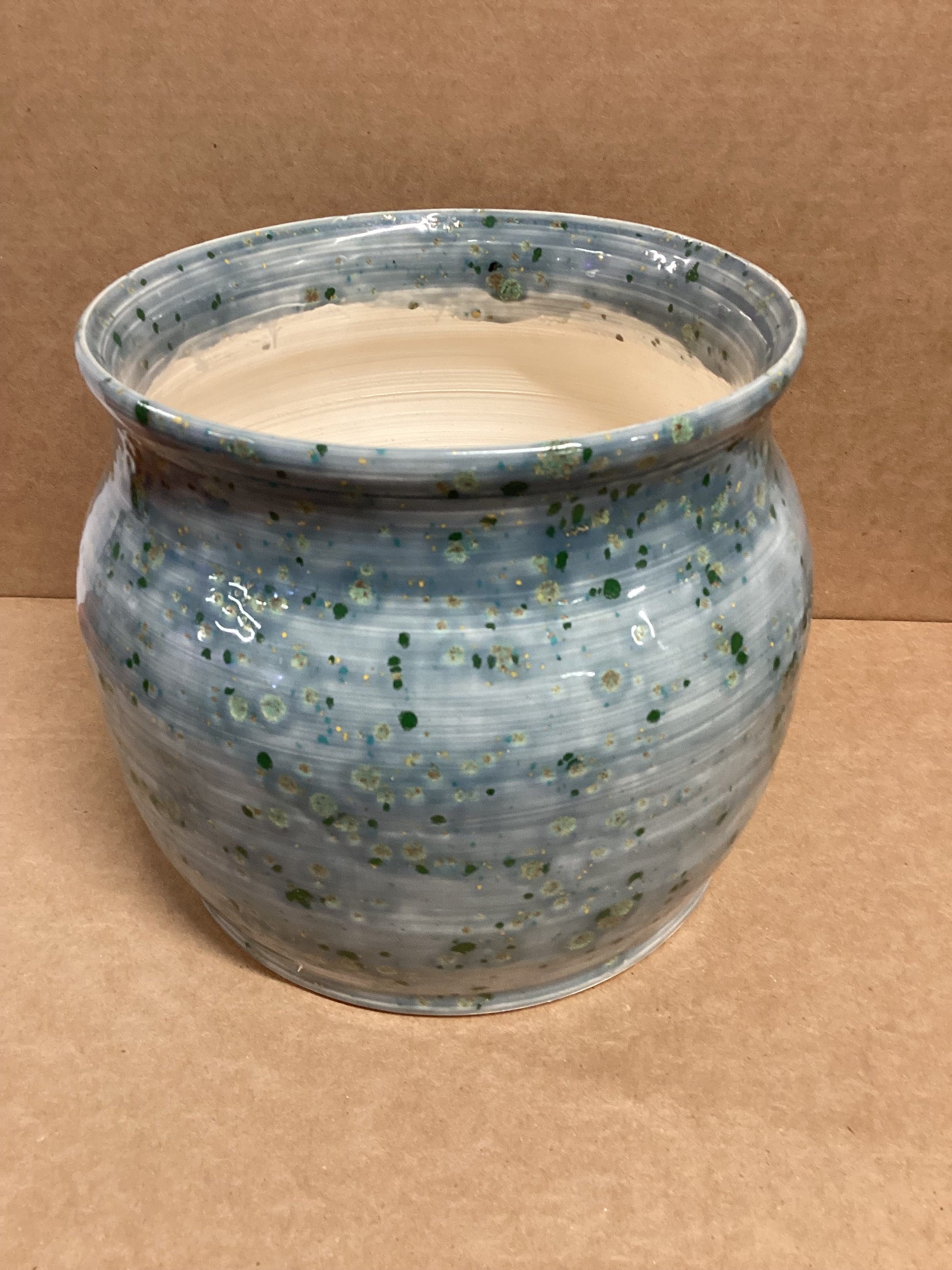 XL Green Speckled Planter CC