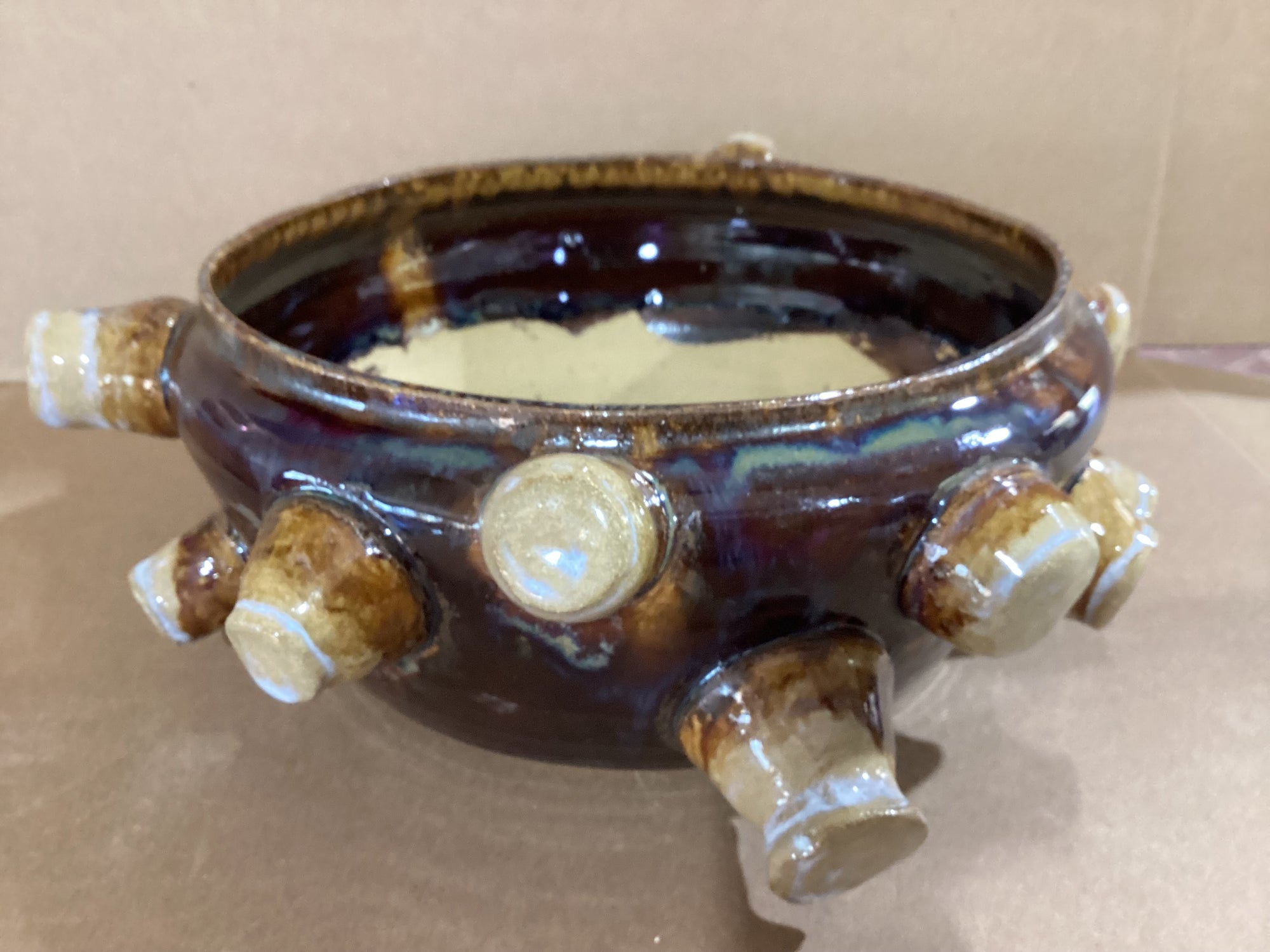 Brown Knobby Planter CC