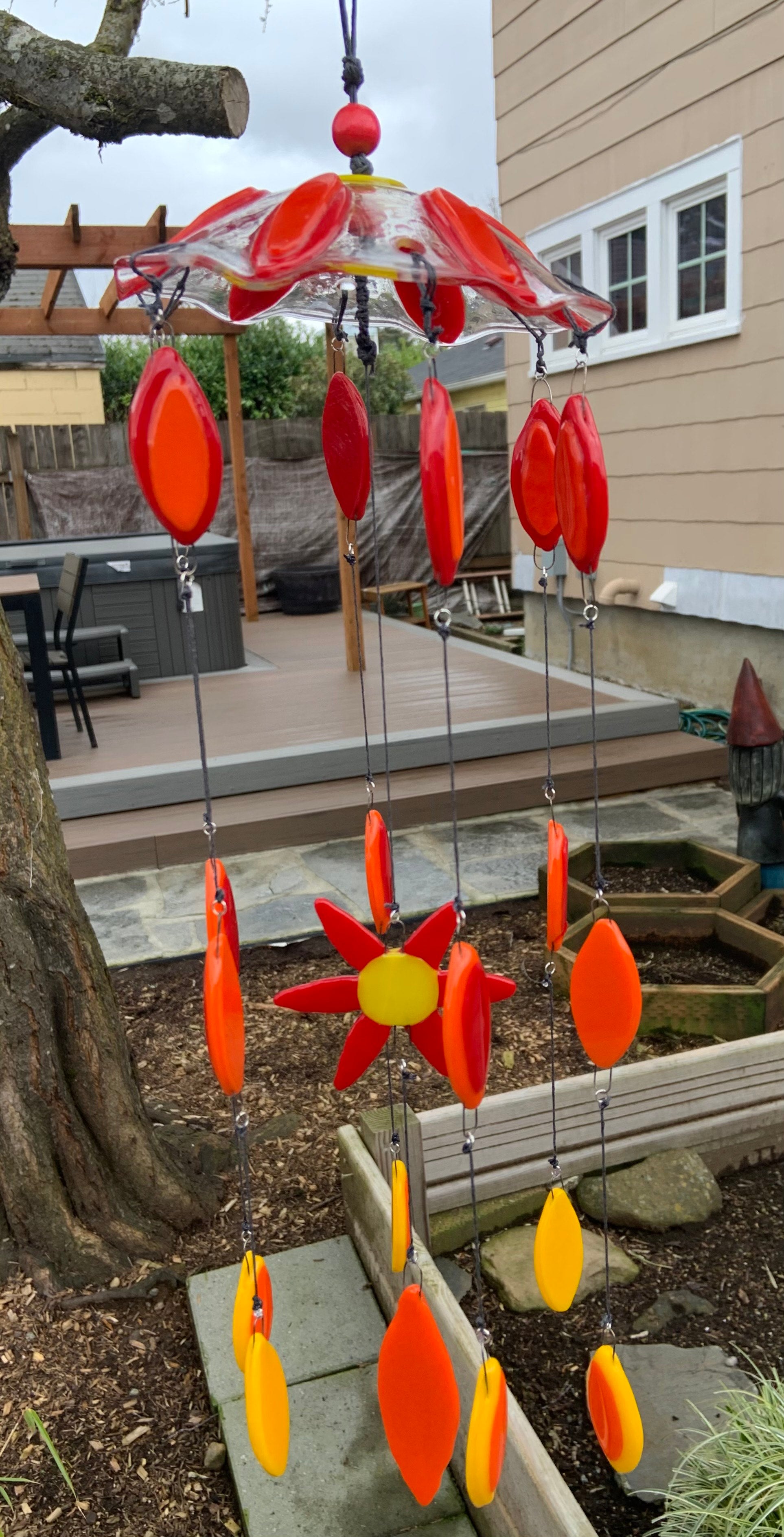 Handmade Glass Windchime CC
