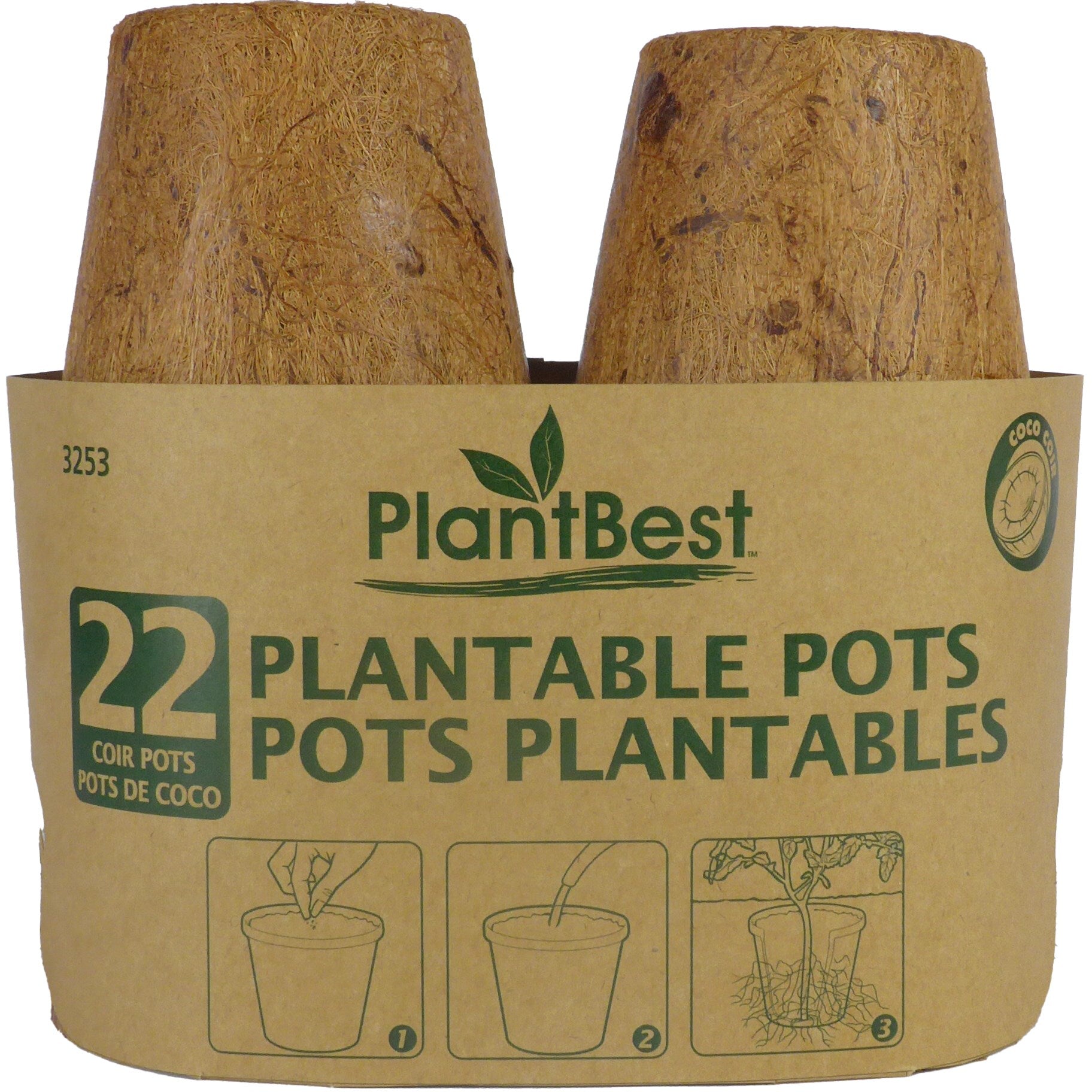 PlantBest Plantable Coconut Coir Pots