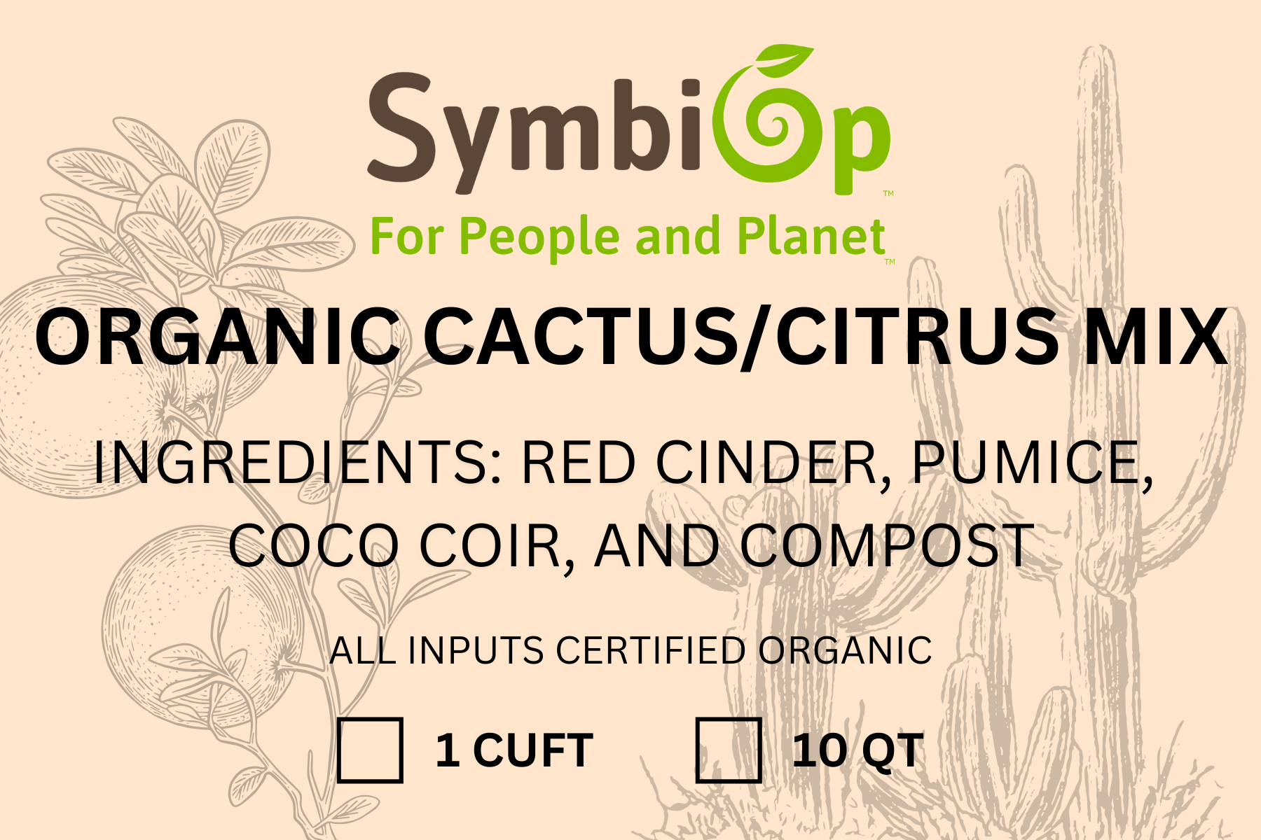 SymbiOp Peat-Free Organic Cactus Soil Mix