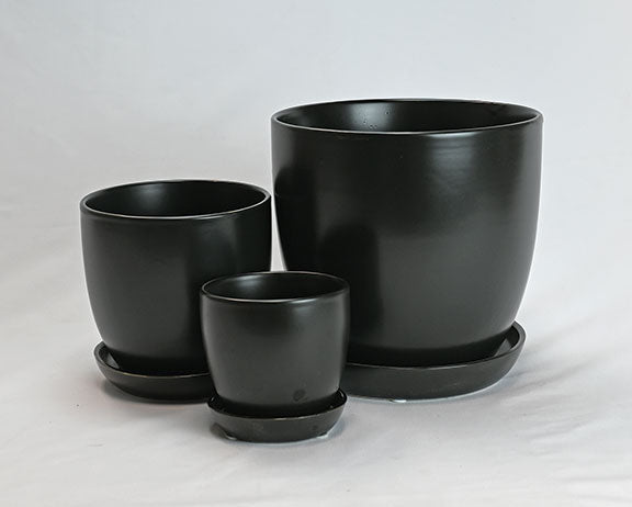 Bell Planter with Attached Saucer