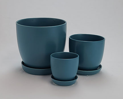 Bell Planter with Attached Saucer