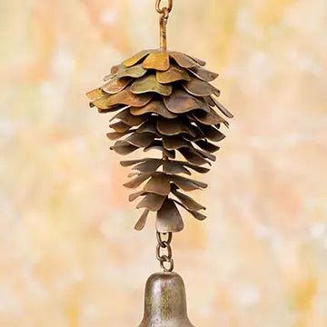 Pine Cone with Bell Ornament