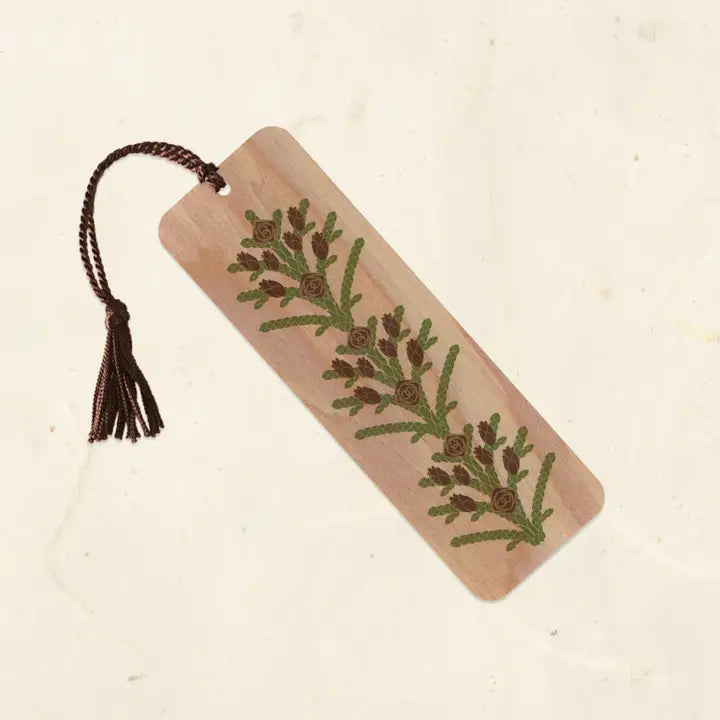 Eco-Friendly Fine Art Wood Bookmark with Tassel