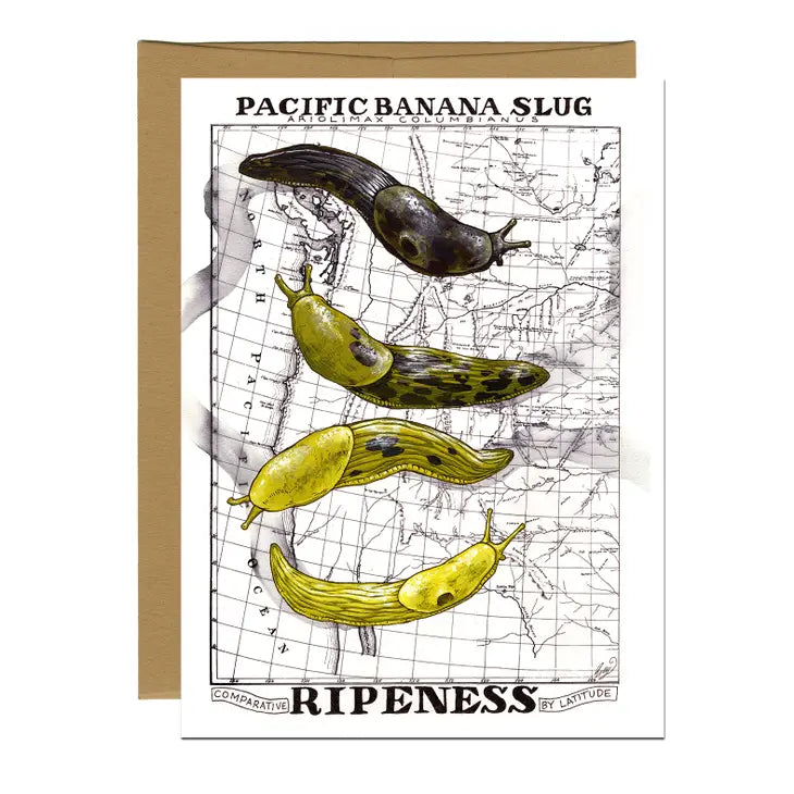 Banana Slug Ripeness Chart Greeting Card