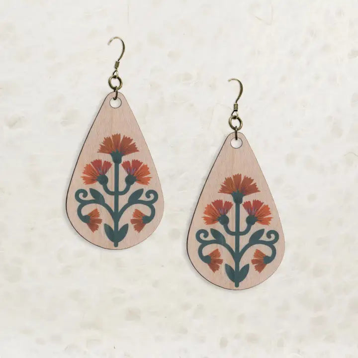 Eco Friendly Wood Earrings