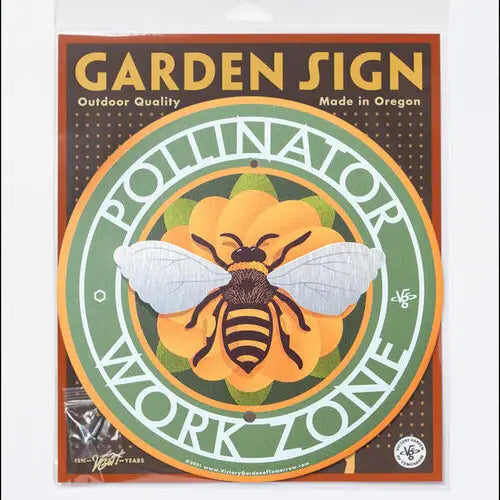 Garden Sign-Bee Pollinator Work Zone