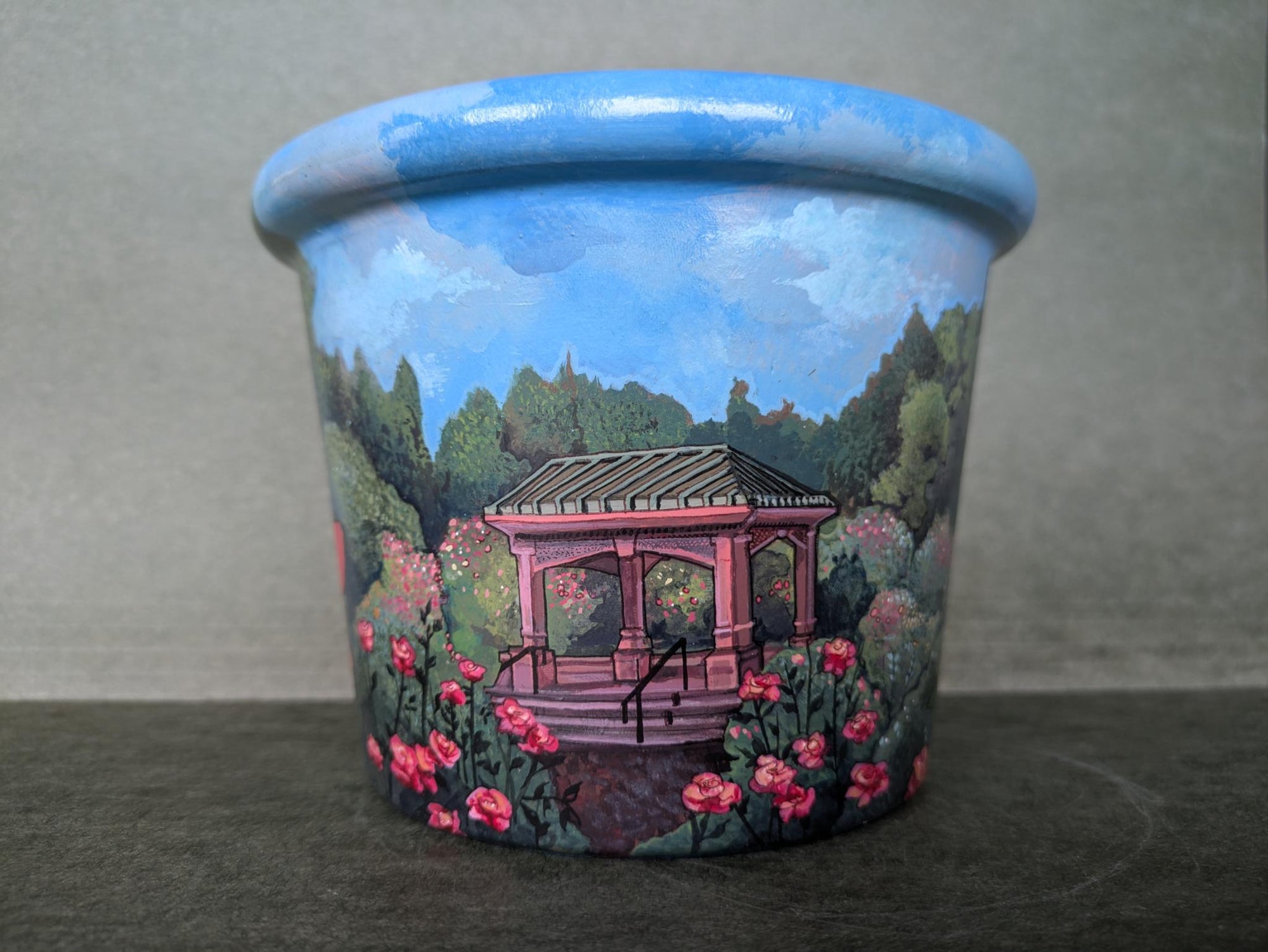 LInda Lu Arts Hand Painted Pots CC