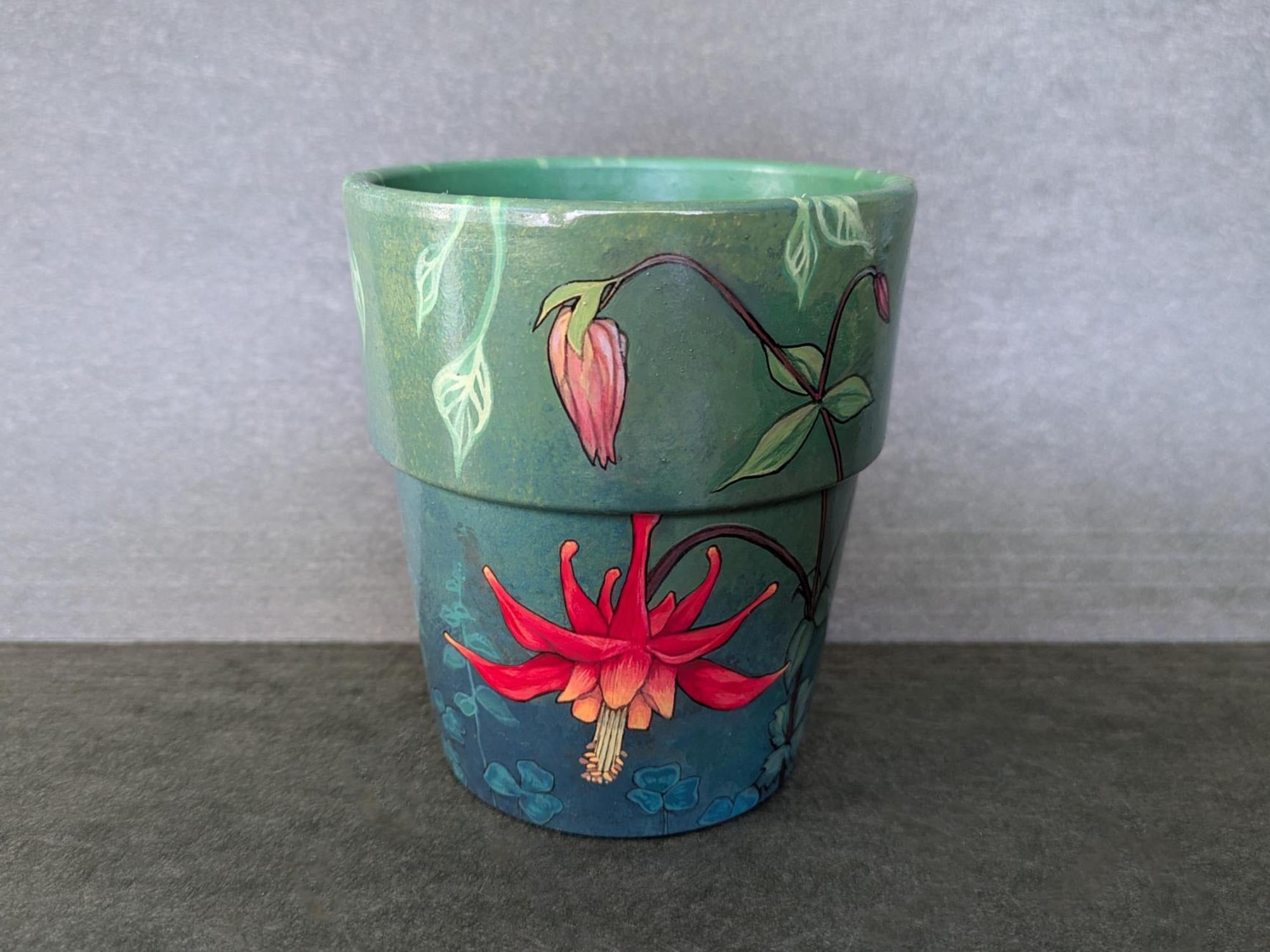 LInda Lu Arts Hand Painted Pots CC