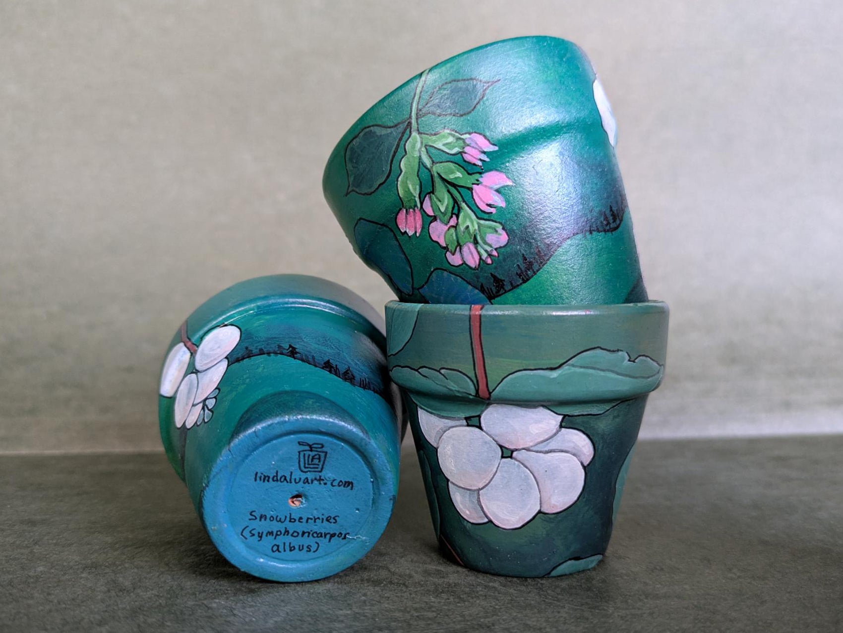 LInda Lu Arts Hand Painted Pots CC