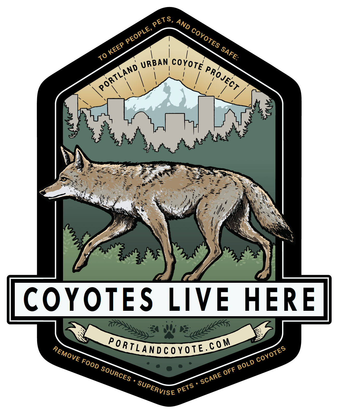 "Coyotes Live Here" Yard Sign CC