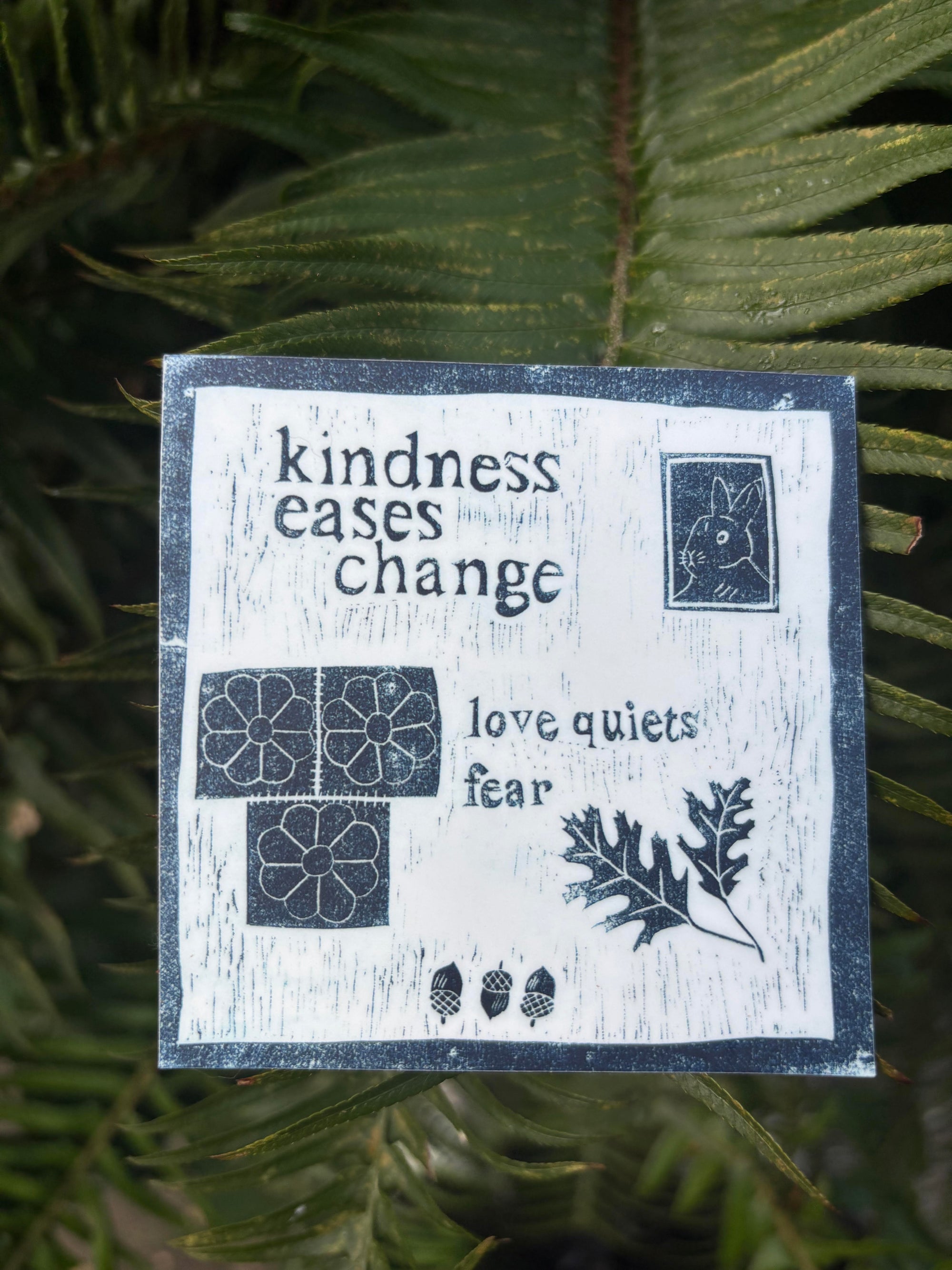 Kindness Eases Change Sticker CC