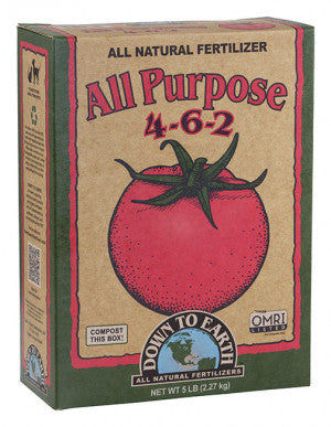 Down To Earth All Purpose Natural Fertilizer 4-6-2 (DTE)