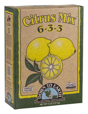 Down To Earth Citrus Mix All Natural Fertilizer Organic 6-3-3 (DTE)