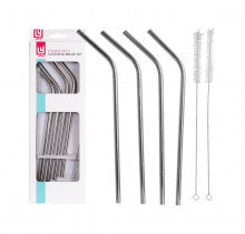 Reusable Stainless Steel Straw Set of 6