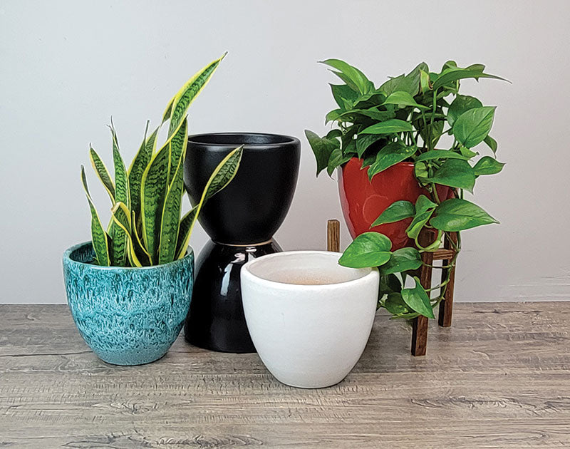 glazed pots for indoor plants Glazed Liberty Bell Pot Orange