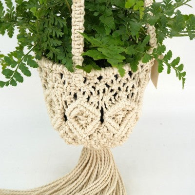Natural Cotton Macrame Hanging Plant Pot Holder