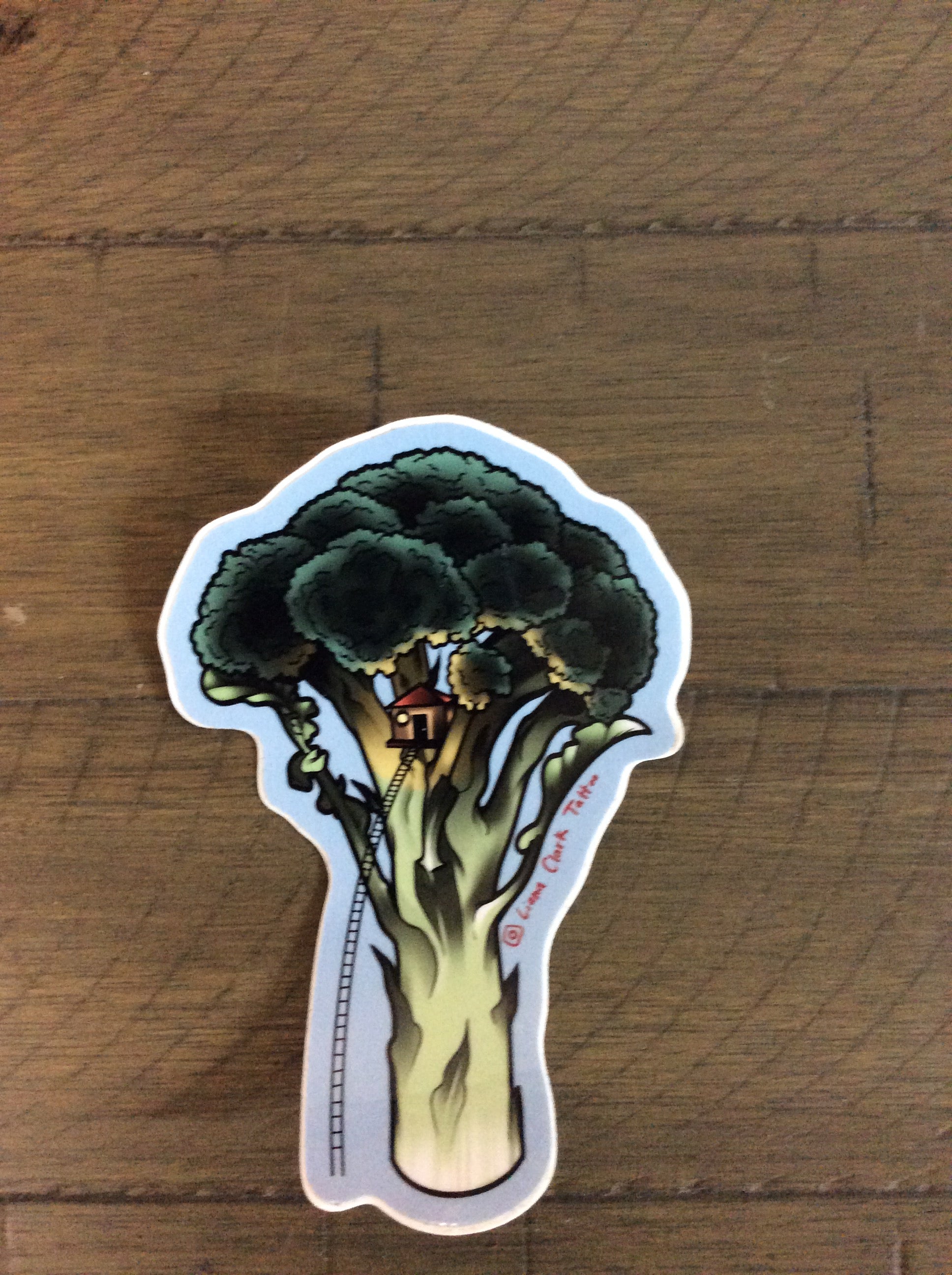 Broccoli Tree House Sticker CC