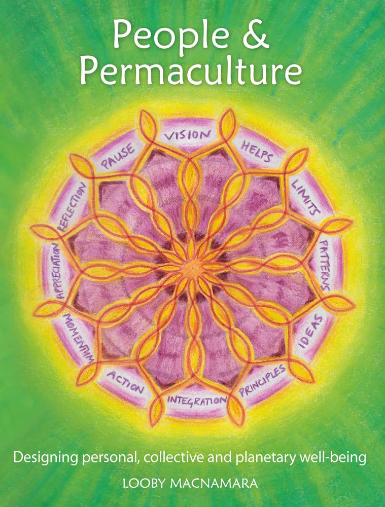 A multicolored cover, primarily green with some yellow, orange, and pink. There is a design in the center bordered by words such as reflection, vision, ideas, and action.