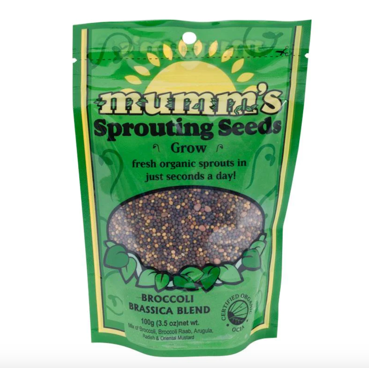 Organic Broccoli Brassica Sprouting Seed Blend