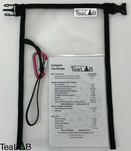 A small brew bag. It is mesh with a black border.