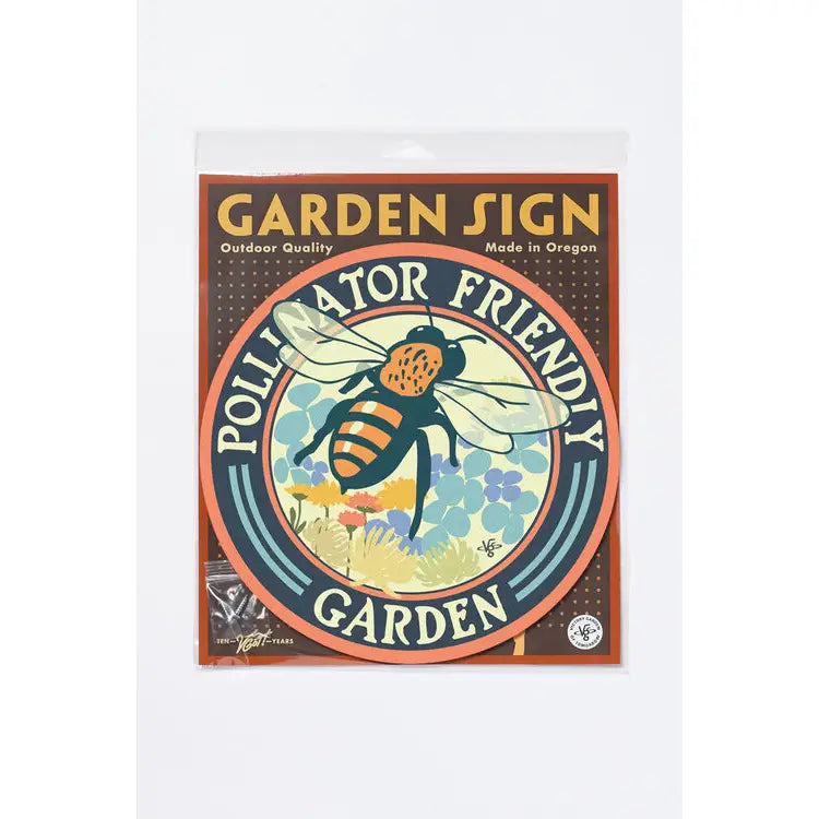 Garden Sign- Pollinator Friendly Garden Bee