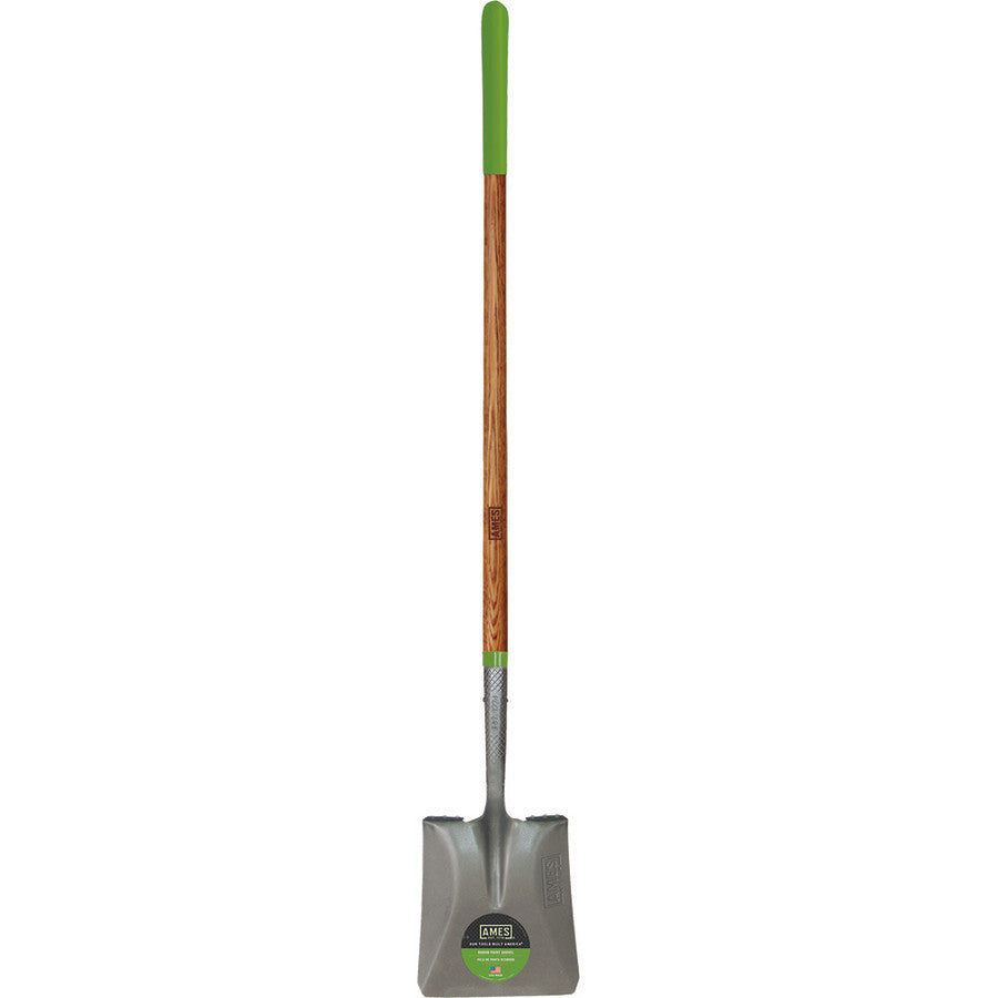 Ames Long Handle Point Shovel Square with Ash Handle