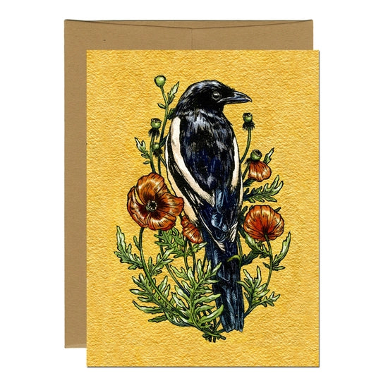 Magpie Greeting Card - SymbiOp Garden Shop