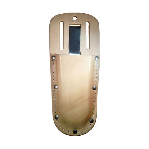 A tan colored leather holster.